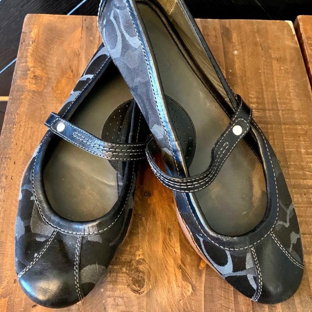 Coach - Joy Mary Jane Ballet Flats Leather Trim